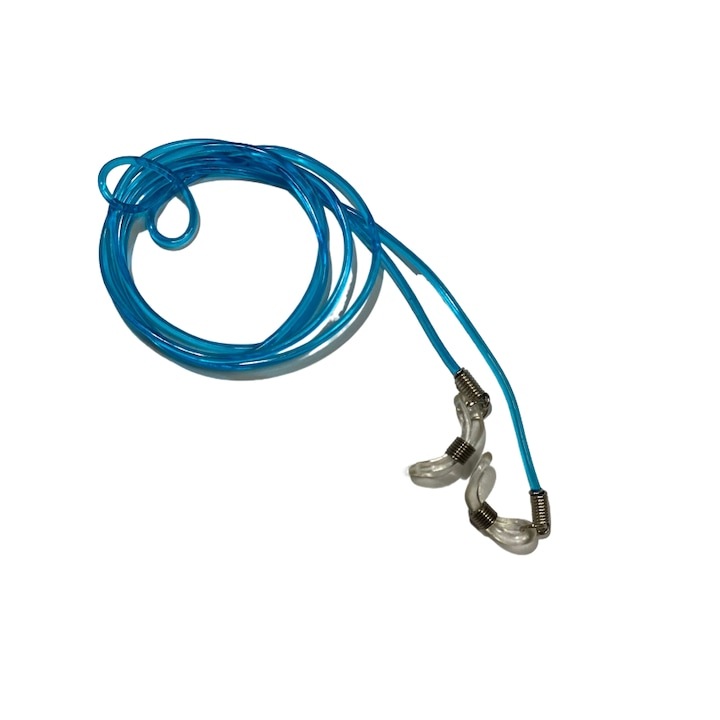 Snur pentru ochelari din silicon, Albastru, 70 cm