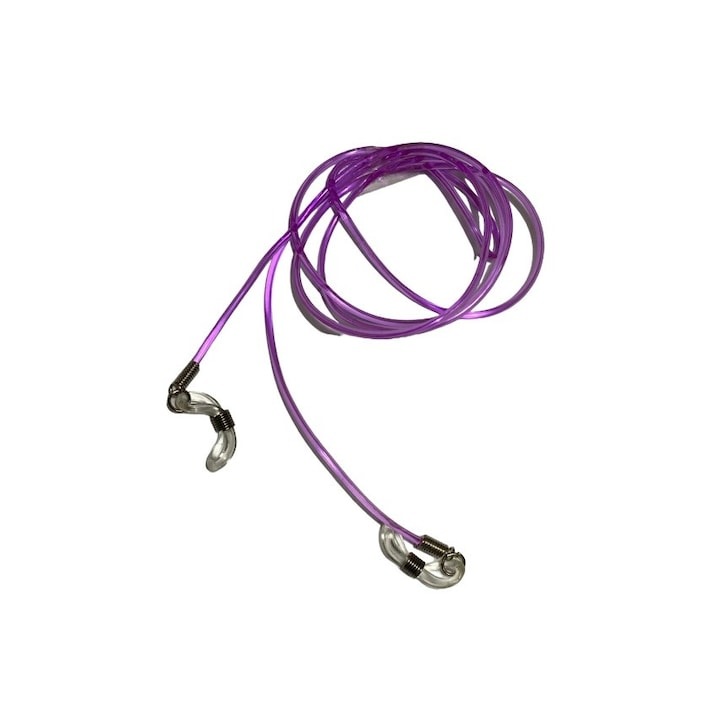 Snur pentru ochelari din silicon, Mov, 70 cm
