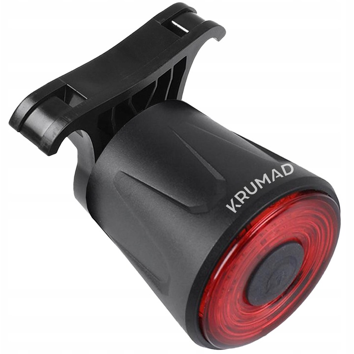 Lampa Spate Bicicleta LED Reincarcabila USB, 4 Moduri Iluminare, Stop Bicicleta Impermeabil, Lumina Rosie Puternica pentru Siguranta, Vizibilitate Mare pe Timp de Noapte, Negru-Rosu