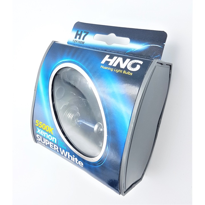 Set Becuri Xenon Super White HNG H7 100W