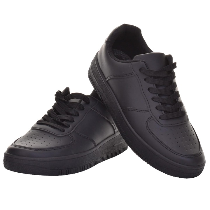 Tenisi barbati Martinus, negru, piele ecologica