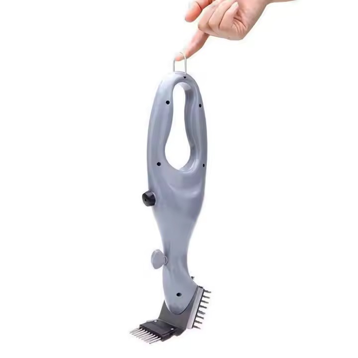 Perie Curatare Gratar BBQ Inox, Manuala, Eco-Friendly, pentru Gratare si Barbecue, Accesoriu Curatare Inox, Gri