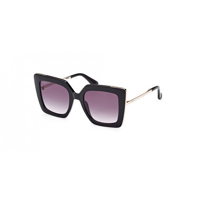 Max Mara, Ochelari de soare cat-eye supradimensionati Design 4, Auriu, Negru, 52-21-140