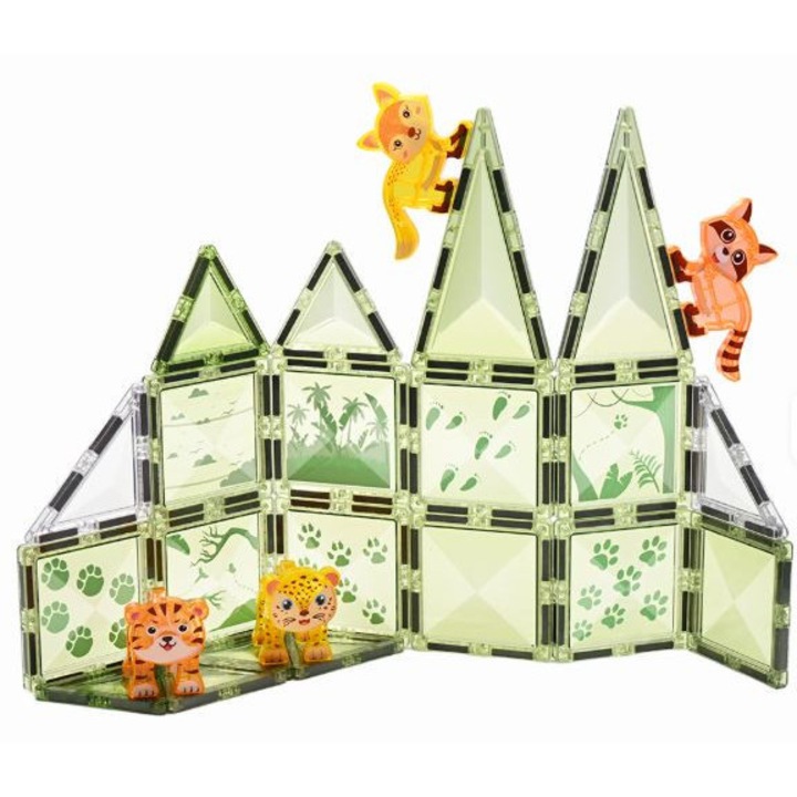 Set cu 32 piese de jucarii magnetice pentru copii, set de constructie cu magnet puternic, blocuri de constructie magnetice educationale