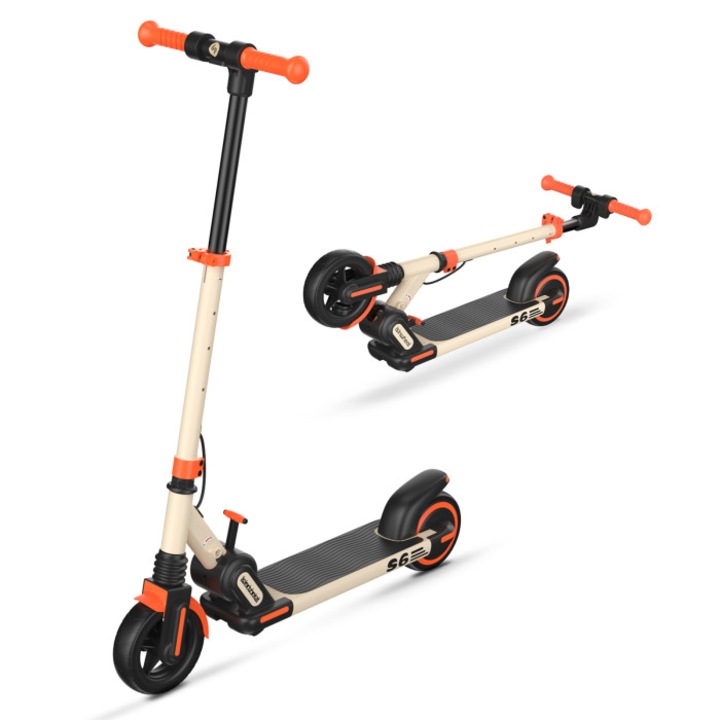 ISHINWHEEL S6 електрическа тротинетка за деца, оранжева, 150w мотор