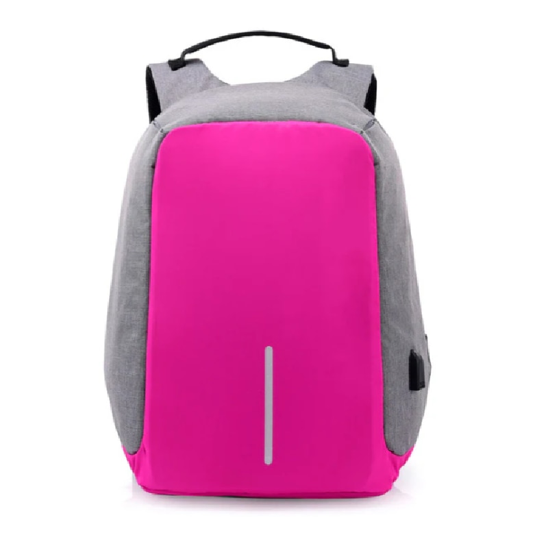 Rucsac Laptop SELLING DEPOT, 14 inch, Port USB, Poliester Rezistent, Compartiment Laptop, Calatorie, Scoala sau Birou, Roz