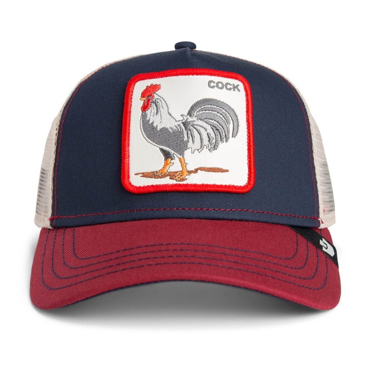 Goorin Bros., Шапка с мрежеста материя, Унисекс, Червен, Тъмносин