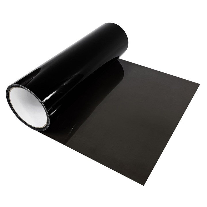 Folie pentru faruri, 30 x 50cm, DecoMeister®, Model Negru, FL003-030-0050