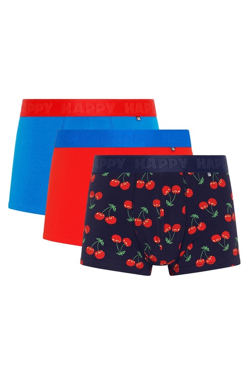 Happy Socks, Set de boxeri cu model - 3 perechi, Multicolor