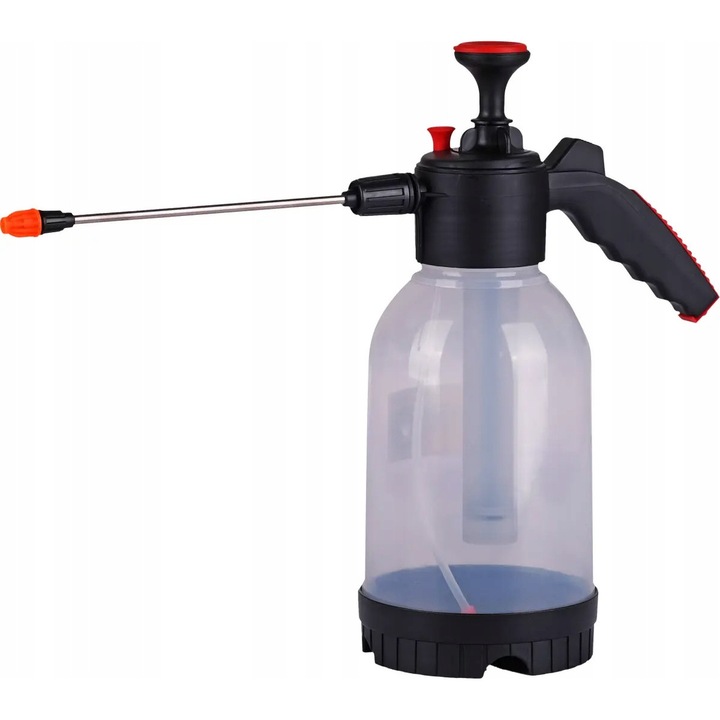 Pulverizator transparent cu presiune 2l cu supapa si 2 duze Schmith