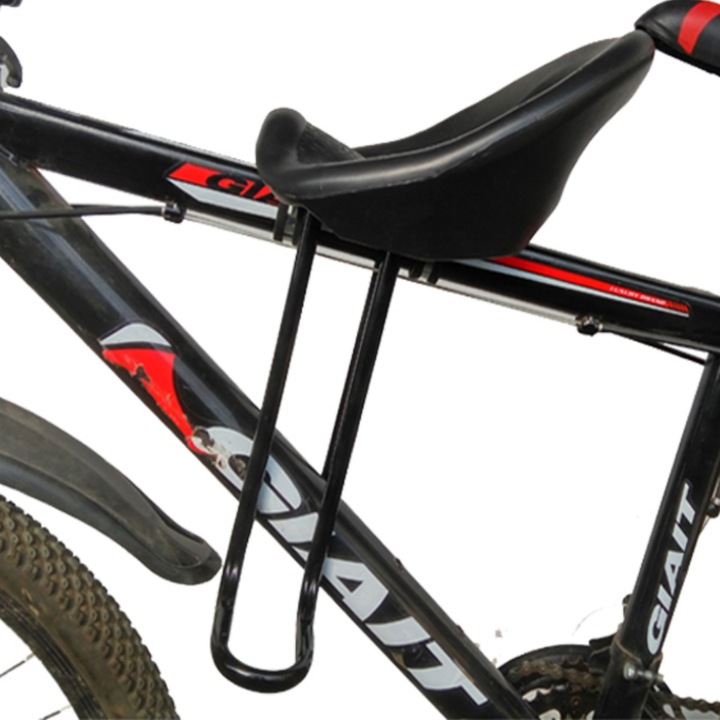 Scaun pentru bicicleta pentru copii, montat frontal, metal+ABS, negru