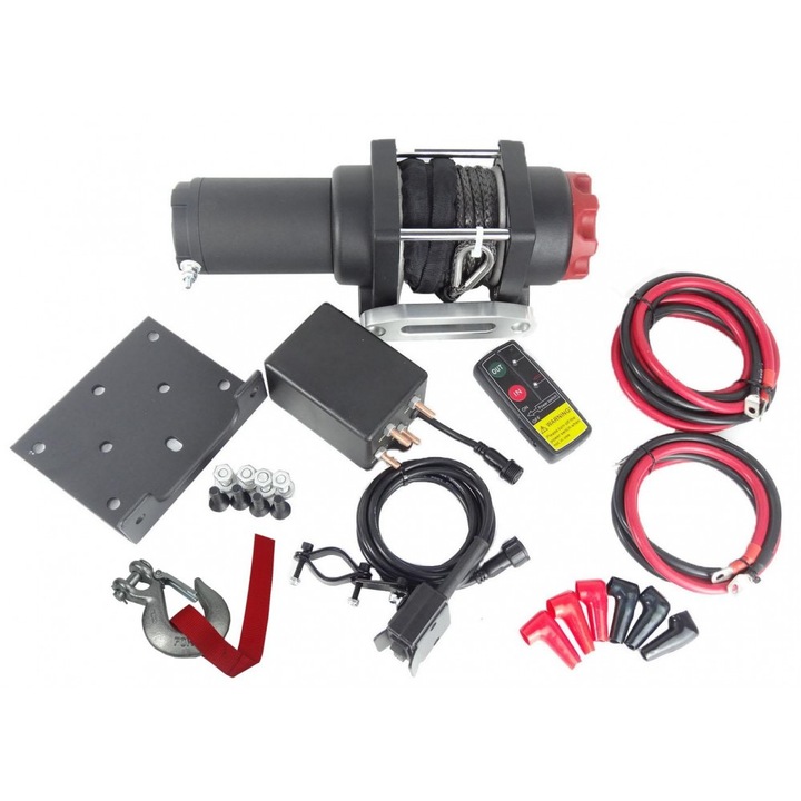 Troliu atv Visoli 3500lbs/1590kg cu cablu sintetic