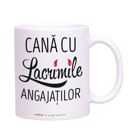 Cană pentru șefi, cu mesajul „Tear Collection”