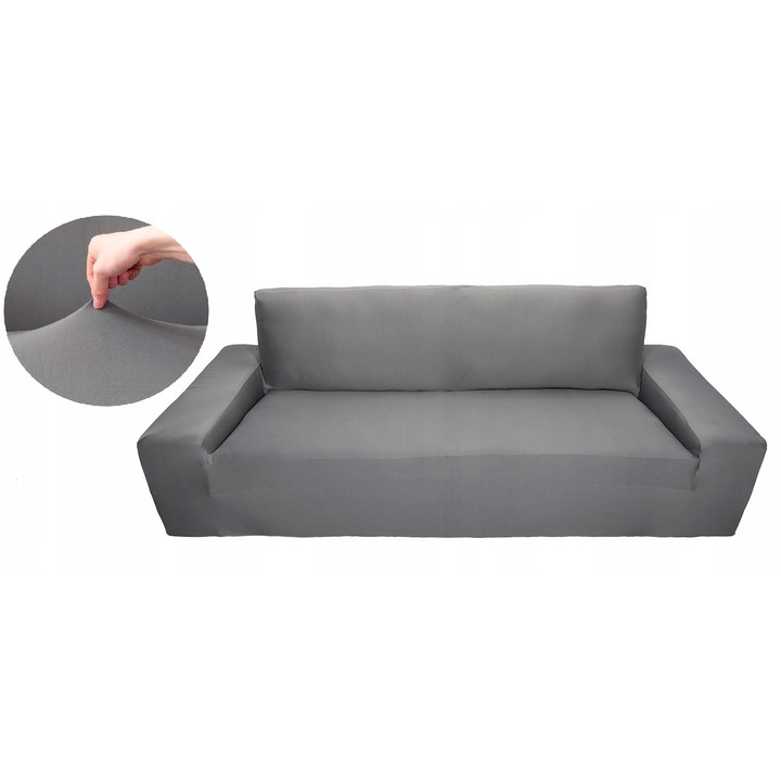 Husă canapea, Meble od Nowa, 2 locuri, 145-180cm, elastan, gri