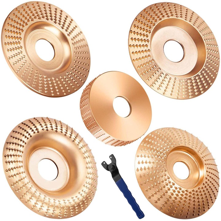 Set 6 Discuri Raspel XGETOP pentru Polizor Unghiular, Sculptat, Slefuit, 3x4 inci