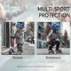 Casca de protectie pentru copii, Casca usoara, Casca in aer liber, respirabila, set de echipamente, reglabil, Echipament de siguranta pentru ciclism Skateboarding Scooter, pentru varste 5-14 ani, albastru si violet