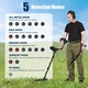 Detector de metale, 5 moduri, LCD, reglabil 113-141 cm, impermeabil, gri