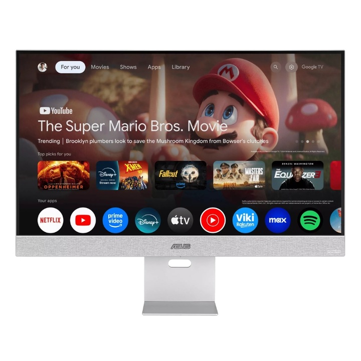 ASUS ZenScreen Smart 31.5" MS32UC IPS LED monitor, UHD 3840 x 2160, HDMI, DisplayPort, hangszórók, 5 ms, ezüst