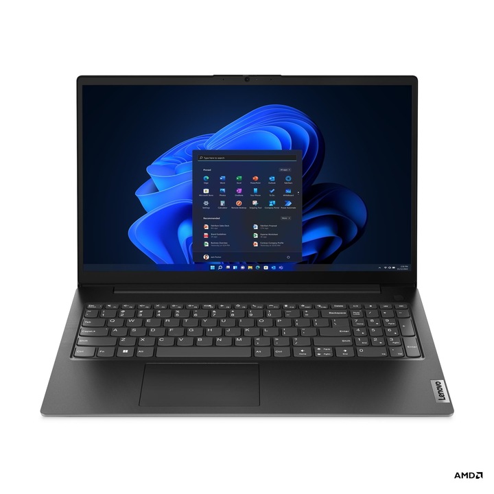 Laptop Lenovo V15 G4 AMN 82YU0100RM, 15.6 inch 1920 x 1080, AMD Ryzen 3 7320U 4 C / 8 T, 2.4 GHz - 4.1 GHz, 2 MB 4 MB cache, 16 GB LPDDR5, 512 GB SSD, AMD Radeon Graphics, Windows 11 Pro, Negru