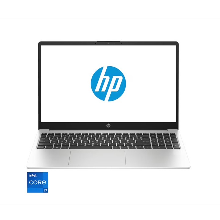 Laptop HP 250 G10 cu procesor Intel® Core™ i7-1355U pana la 5.0 GHz, 15.6", Full HD, IPS, 16 GB DDR4 RAM, 512 GB SSD, Intel® Iris® Xe Graphics, Windows 11 Pro, Metallic Silver