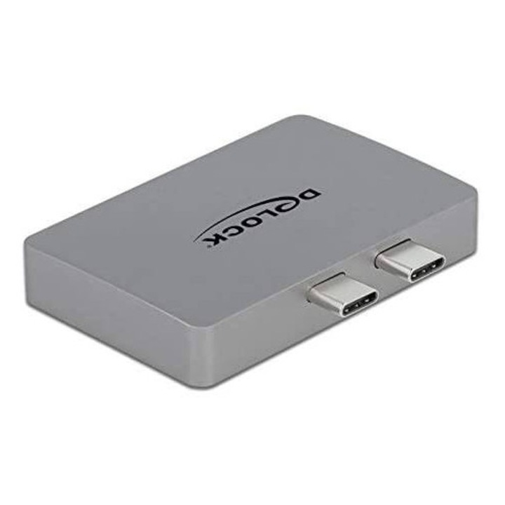 Адаптер за лаптоп Delock с двоен DisplayPort, 4K 60Hz, PD 3.0 за MacBook