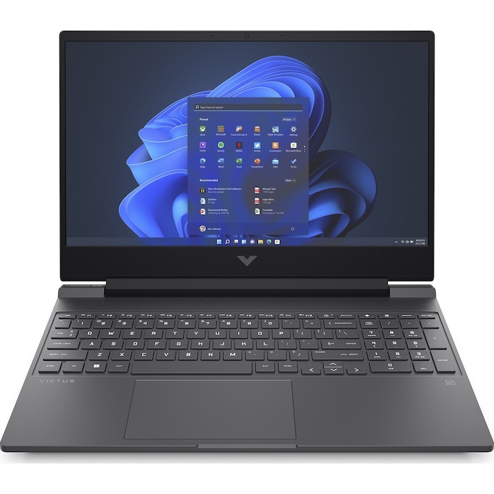 HP Victus Gaming Victus 15 laptop, 15.6" Full HD, Intel® Core™ i5 13420H akár 4.6 GHz-ig, 16 GB RAM DDR4 3200, 512 GB SSD, NVIDIA® GeForce® RTX 4050 6 GB, Bang & Olufsen, Windows 11 Home, Fekete, 512 GB
