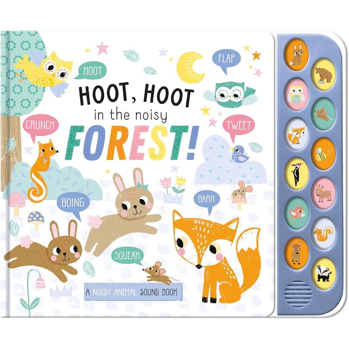 Carte pentru copii, NPP, Hoot Hoot In The Noisy Forest - Children's 12 Button Sound Book, 0+ ani