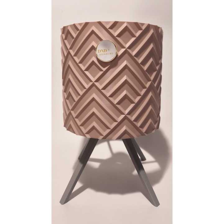 Lampa Led KARLA, din Colectia DND Light, imprimata 3D PLA, Culoare Rosy 26, 80 cm – Ideala pentru birou, dormitor sau living