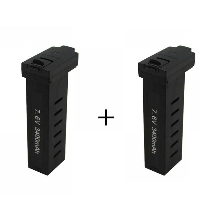 Батерия за дрон SG908 PRO/SG908 MAX GPS 4K 5G, 7.6V 3400mAh, черна, две части