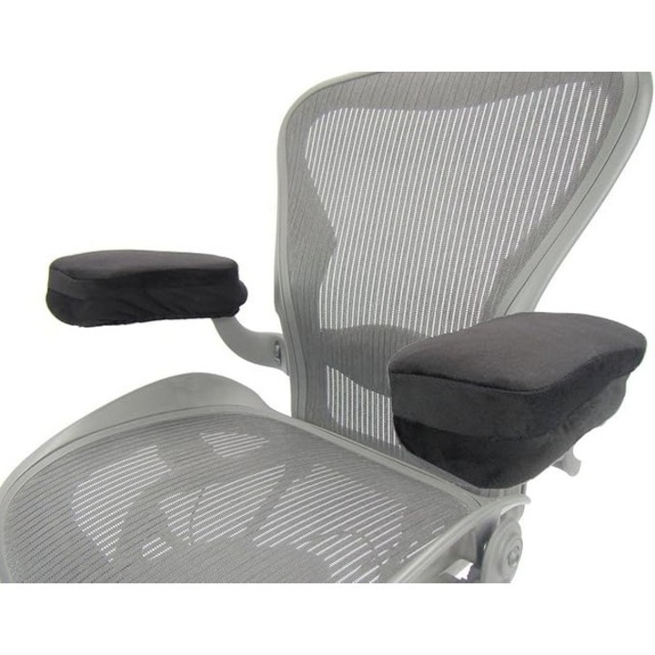 Set 2 cotiere pentru scaun birou, negru, 23 x 12 x 0, 1 cm