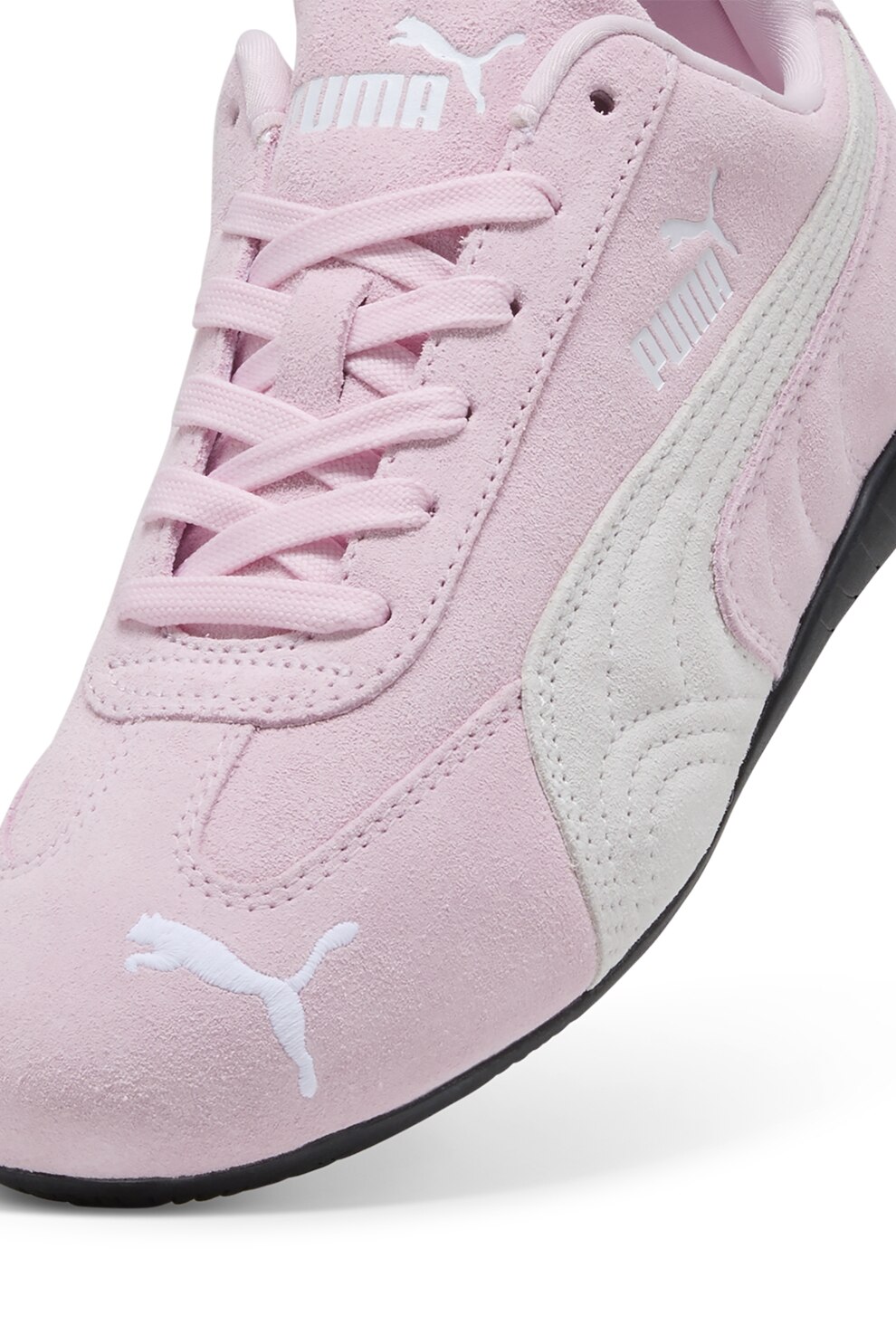 Puma, Pantofi sport Speedcat OG unisex din piele intoarsa, Alb
