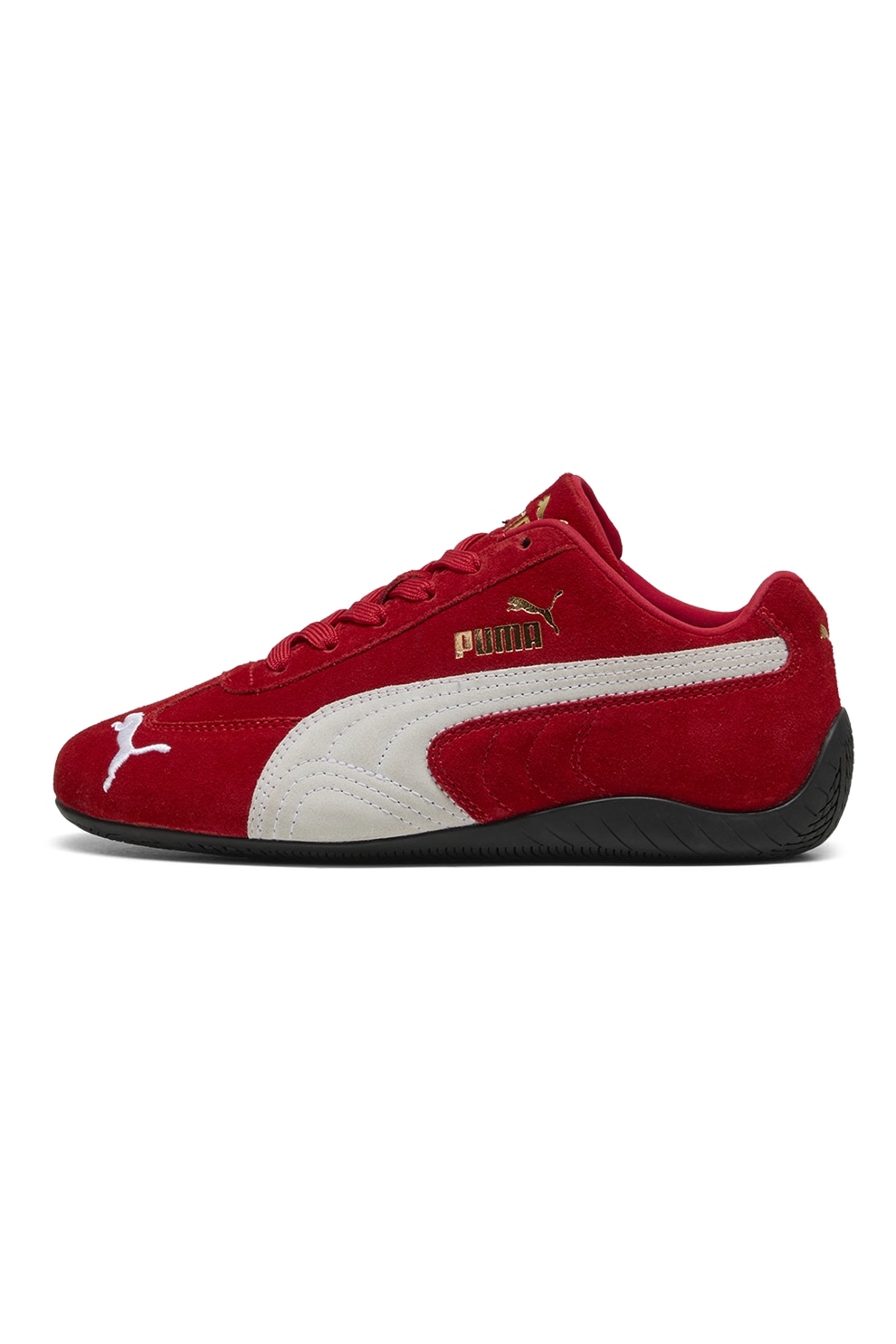 Puma, Pantofi Speedcat OG sport din piele intoarsa, Rosu, Alb, 37.5 EU