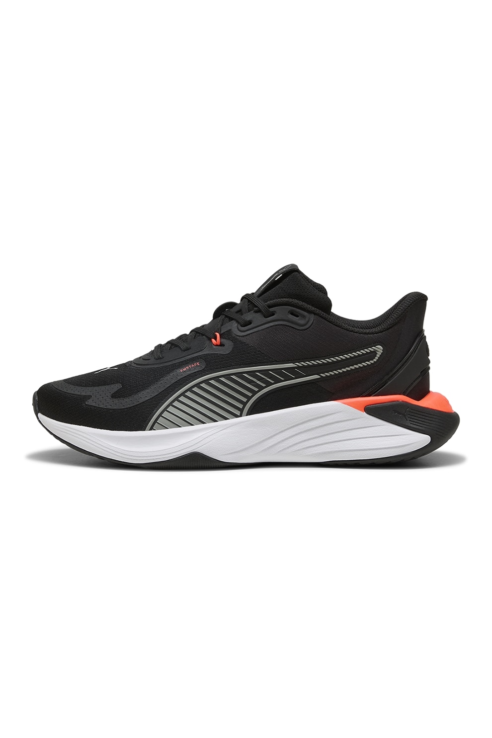 Puma, Pantofi din material textil pentru antrenament PWR Hybrid, Rosu, Alb, Negru, 8.5