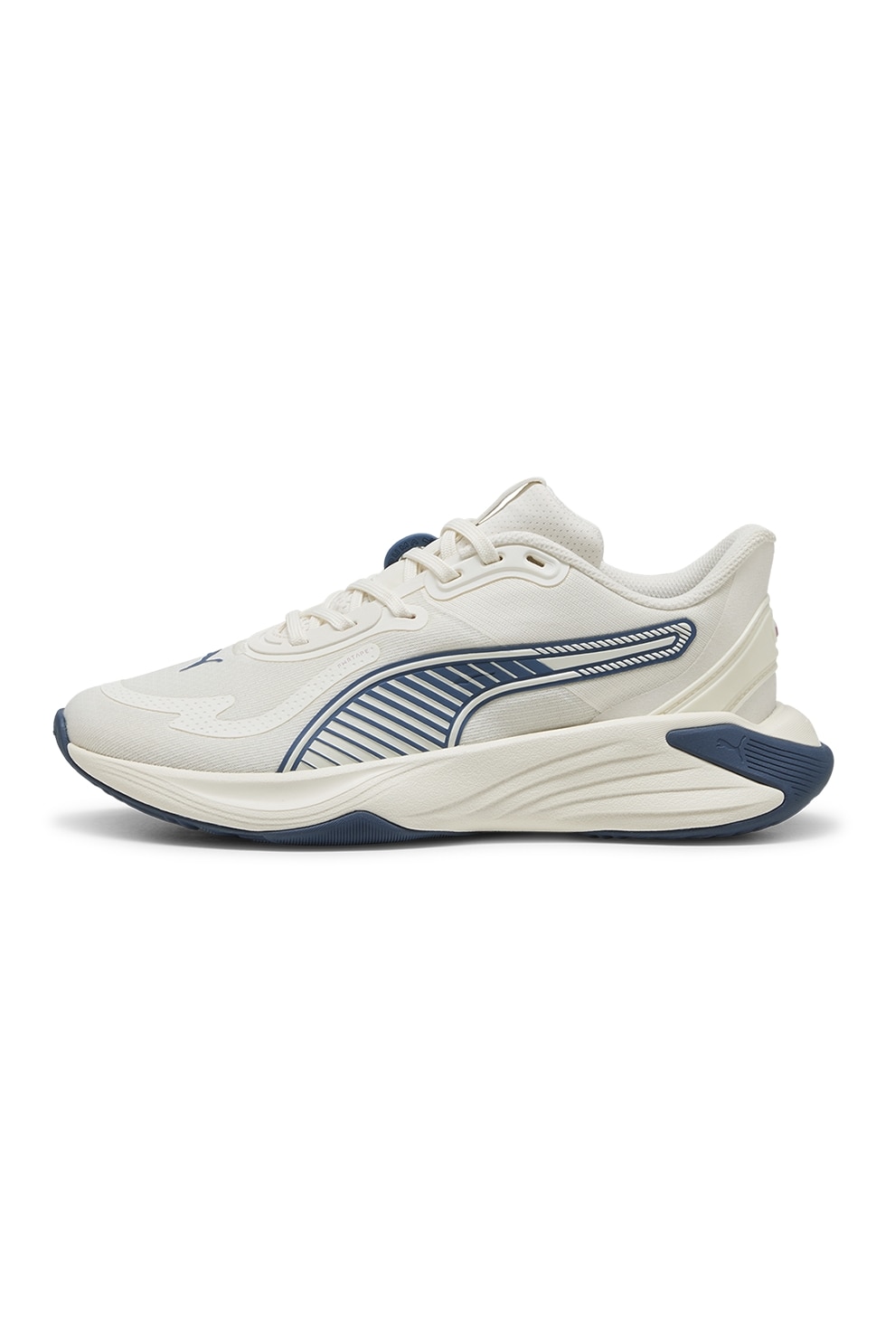 Puma, Pantofi wedge pentru antrenament Pwr Hybrid, Crem, Bleumarin, 7
