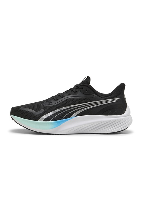 Puma, Pantofi din material textil pentru alergare, Negru/Albastru/Mint