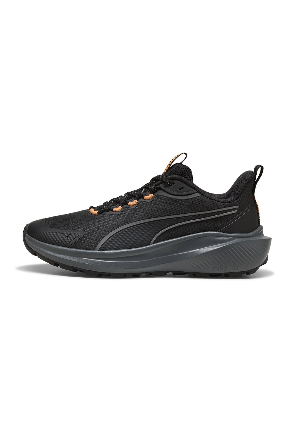 Puma, Pantofi Skyrocket Lite din material textil pentru alergare trail, Negru, Portocaliu, 11