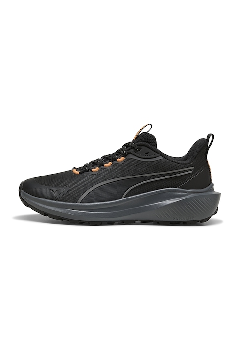 Puma, Pantofi Skyrocket Lite din material textil pentru alergare trail, Negru, Portocaliu, 8