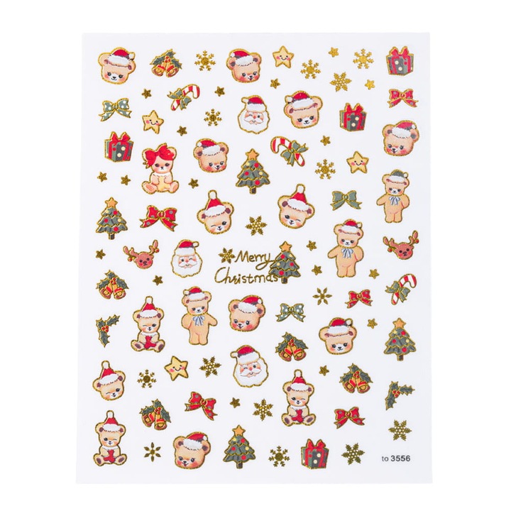 GNB-LAB karácsonyi körömmatricák, öntapadós, 10x8cm