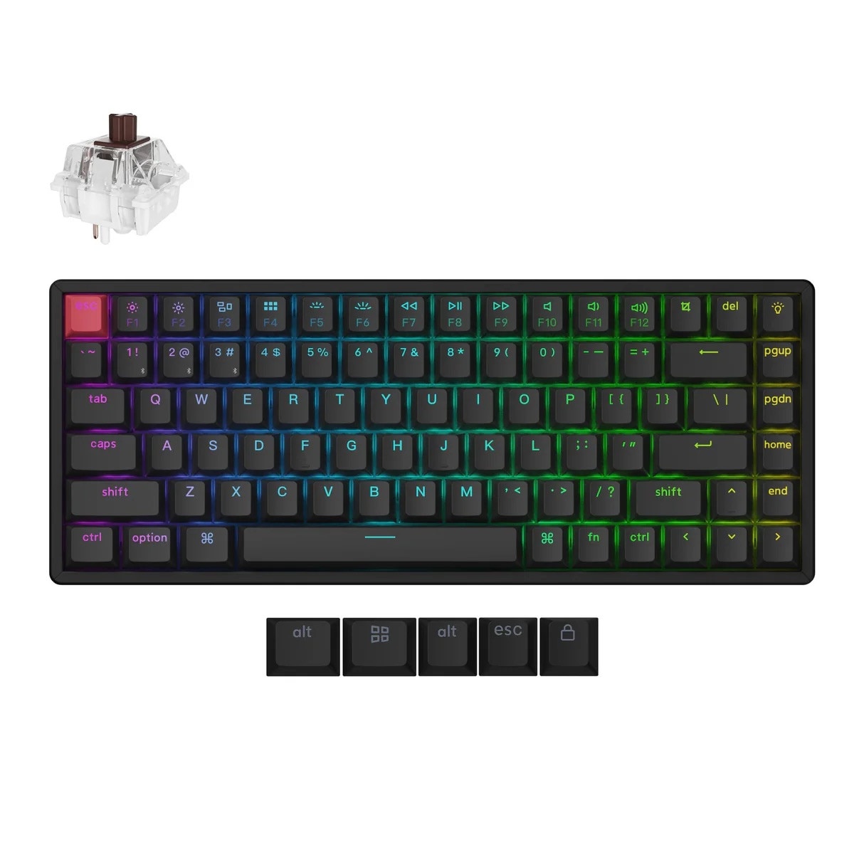 Tastatura Mecanica Gaming Keychron K2 v2, LED, Gateron RED Switch