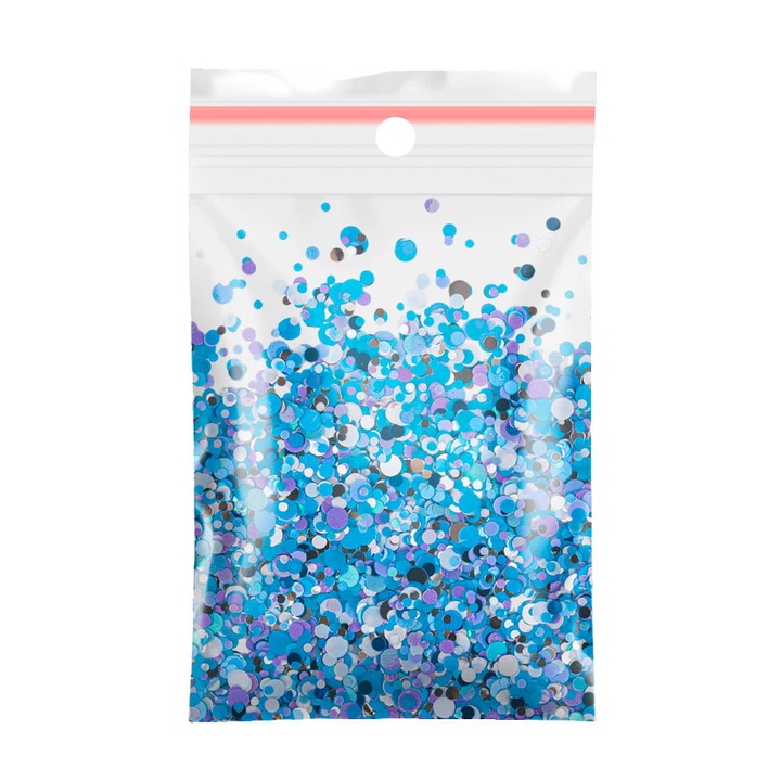 Körömdíszek, GNB-LAB, konfetti, többszínű, 20g