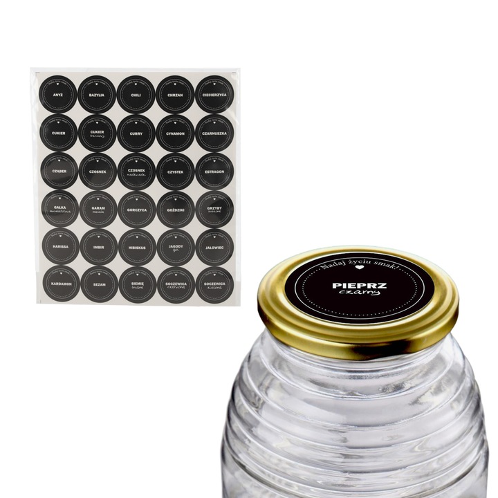 Set de etichete pentru condimente - 120 bucati