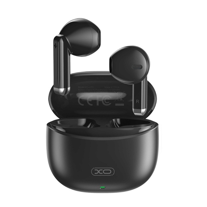Безжични слушалки XO - X33 TWS, Bluetooth, Mini Jade Crystals, Черен