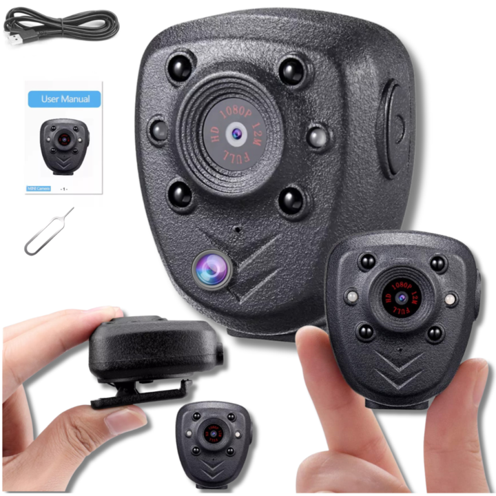 Лична камера 850A, 32GB, FullHD, IR, 360° въртяща се щипка, за спортни и лични записи