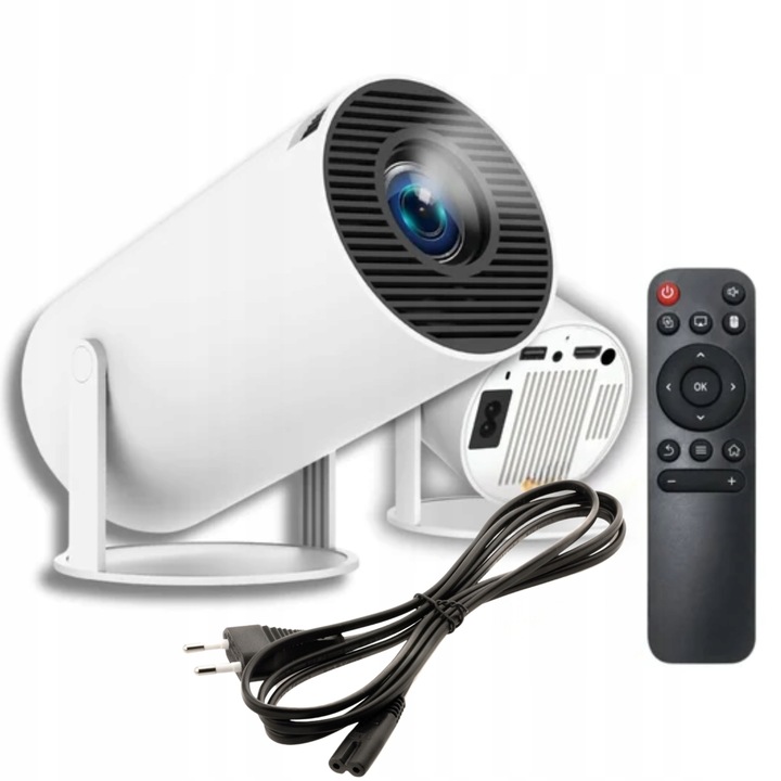 Proiector portabil Ruffberg HY300, rotativ, USB HDMI, alb, 40x130"