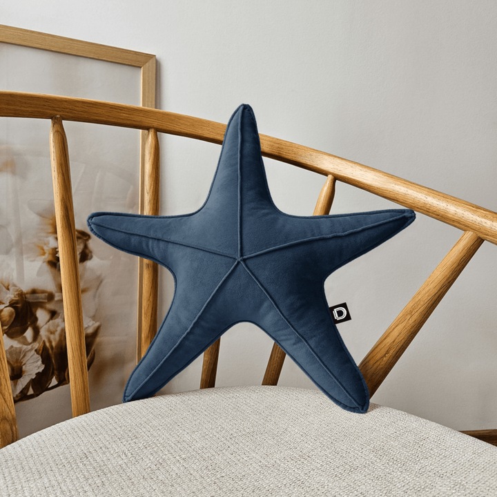 Dekoratív párna VELVET VE2211, gránátvörös, 43x43x13cm, csillag alakú