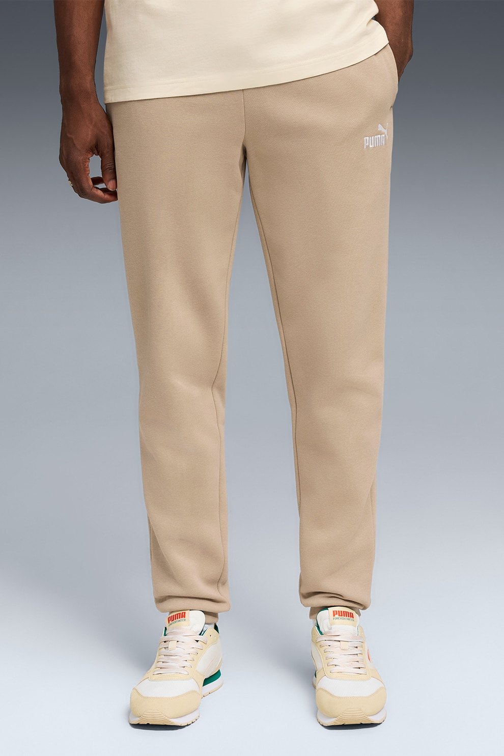 Puma, Pantaloni de trening regular-fit Essentials No.1, Maro nisip, L