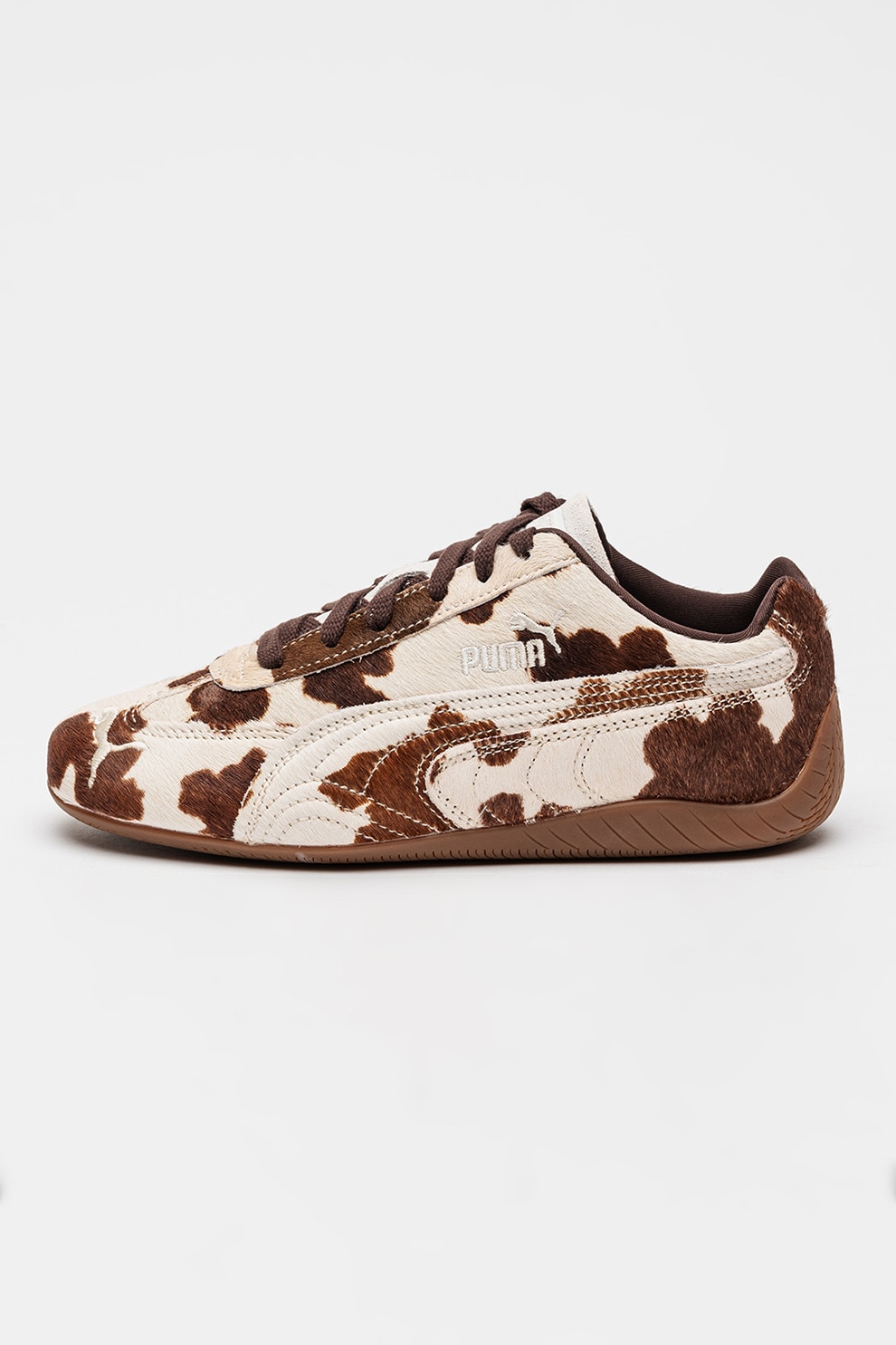 Wild Cat × White Crow（nookスポア） Puma, Pantofi sport cu animal print Speedcat, Maro, Alb murdar