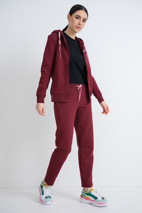 Puma, Спортен екип с качулка и лого, Бордо