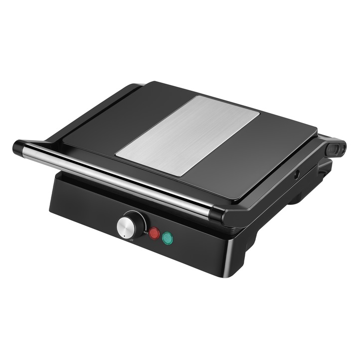 Gratar electric multifunctional Victronic, placi cu invelis antiaderent, Termostat, Temperatura reglabila, Putere 1800 W, Dimensiune placi 27x22 cm, VC600