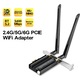 Placa de retea Wireless PCI-E WiFi 6E AX5400, Bluetooth 5.2, MTK7922, Adaptor Wireless PC Desktop, 5400Mbps, 2.4GHz/5GHz/6GHz, MU-MIMO, WPA3, Windows 10/11, RiKbo®